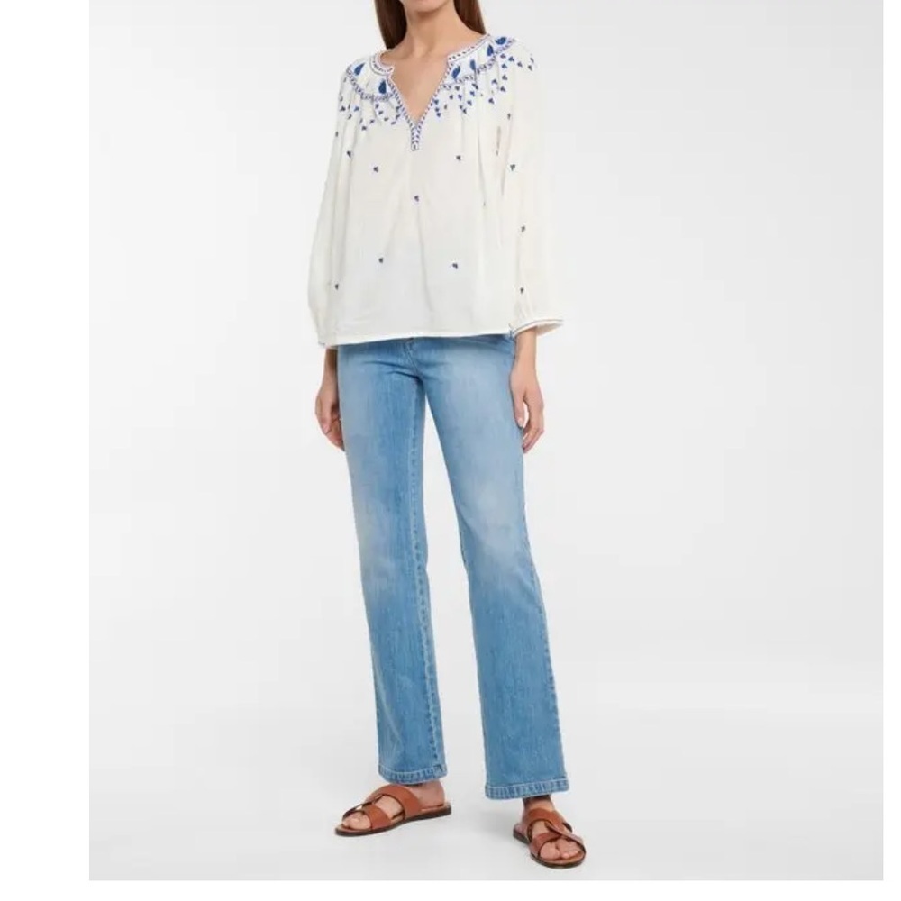 $193 VELVET BY GRAHAM & SPENCER
Lynette Embroidered Cotton Top XS oversized - Picture 2 of 12
